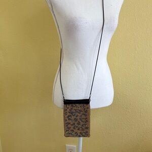 Vince Camuto Animal Print Crossbody Bag - Black and Tan